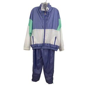 SFO San Francisco Windbreaker Track Suit Set Lined Pants Jacket Womens Size M